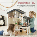 Best Choice Products 3-Story Wooden Dollhouse with 40 Furniture Pieces & Accessories