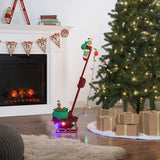 Mr. Christmas Grinch Animated Utility Sleigh with Max, Extendable Ladder & 15 Christmas Songs