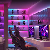 Govee 49.2ft Wi-Fi RGBIC Smart LED Strip Light with Music Sync and Voice Control