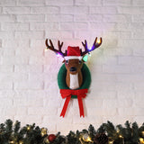 Mr. Christmas 17" Animated Singing Reindeer Head with LED Antlers, Motion Activation & 6-Hour Timer
