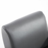 Qaba Kids Rocking Armchair with Side Storage Pockets, Gray PU Leather Upholstery
