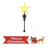 Mr. Christmas Animated Santa Sleigh Tree Topper with Merry Christmas Banner & LED Star – White Santa