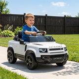 Qaba 12V Licensed Land Rover Defender Ride-On Car with Remote, Suspension & Music