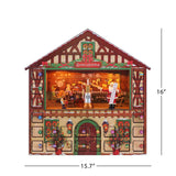 Mr. Christmas 16" Animated & Musical Santa’s Workshop Advent Calendar with 24 Doors & LED Lights