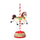 Mr. Christmas 50" Jumbo Lighted Carousel Horse with 20 Warm White LEDs & Timer, Indoor/Outdoor