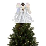 Mr. Christmas 12" Animated Celestial Angel Tree Topper with Illuminated Wings & Lighted Star