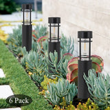 C Cattleya Black Solar LED Outdoor Path Lights for Landscape,Pathway and Driveway