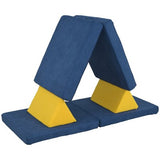 Qaba Modular Kids Play Couch with Foam Cushions & Removable Covers, 6 Pieces Foam