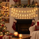 Christmas LED String Lights, 8-Pack, 200 LEDs, 3 Strand Lengths, Battery-Powered Holiday Décor