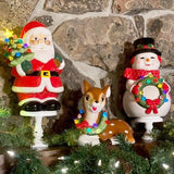 Mr. Christmas 9" Nostalgic Ceramic Santa with LED-Lighted Tree & 4-Hour Timer
