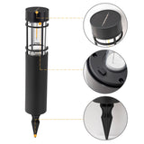C Cattleya Black Solar LED Outdoor Path Lights for Landscape,Pathway and Driveway