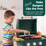 Best Choice Products Kids Wooden BBQ Grill Playset with 28 Accessories, Storage & Wheels