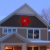 Mr. Christmas 35" Outdoor Twinkling LED Poinsettia with Metal Easel & Ground Stakes
