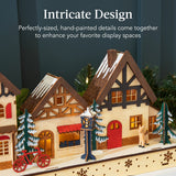 Best Choice Products Pre-Lit Wooden Christmas Village, 29" with 20 LEDs
