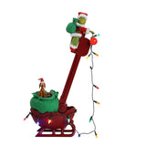 Mr. Christmas 17" Animated Ladder Climbing Grinch with LED Lights & 3 Christmas Carols