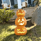 15" Lighted Halloween Jack O Lantern Pumpkin with LED Light