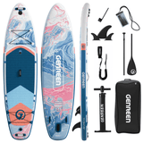 Genreen 11' Inflatable Stand Up Paddle Board Set with Complete SUP Accessories