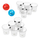 Giant LED Yard Pong Game with 12 Light-Up Buckets, 2 LED Balls and Carrying Bag