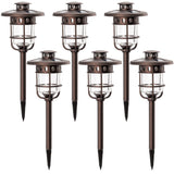 GIGALUMI 6 Pack Solar Pathway Lights – Outdoor LED Landscape Lighting