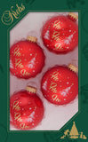 Set of 8 Seamless Glass Christmas Tree Ornaments, 2.63-Inch Solid-Color Xmas Baubles