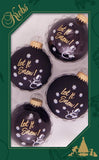 Set of 8 Seamless Glass Christmas Tree Ornaments, 2.63-Inch Solid-Color Xmas Baubles
