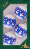 Set of 8 Seamless Glass Christmas Tree Ornaments, 2.63-Inch Solid-Color Xmas Baubles