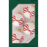 Set of 8 Seamless Glass Christmas Tree Ornaments, 2.63-Inch Solid-Color Xmas Baubles