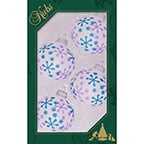 Set of 8 Seamless Glass Christmas Tree Ornaments, 2.63-Inch Solid-Color Xmas Baubles