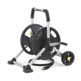 Gorilla 150 ft. Aluminum Zero-Rust Garden Hose Reel Cart – Heavy-Duty Mobile Hose Reel with Brass Fittings
