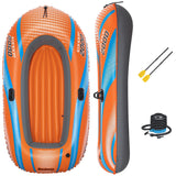H2OGO! Kondor 2000 Inflatable Raft Set with Oars & Foot Pump, 6 ft 1 in x 38 in