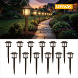 12 Pack Solar Pathway Lights – 3000 K Warm White LED Landscape Lights