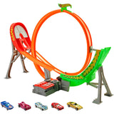 Hot Wheels Action Power Shift Motorized Raceway – Booster, Loop & Jump Track Set