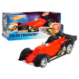Hot Wheels Color Crashers Hi-Tech Missile – Motorized Red Vehicle with Lights & Sounds