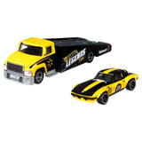 2-Vehicle Hot Wheels Legends Team Transport 1:64 Scale Set – Custom Corvette Stingray Coupe & Carry On