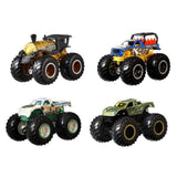 4-Pack Hot Wheels Monster Trucks – 1:64 Scale Collectible Toy Vehicles, Styles May Vary