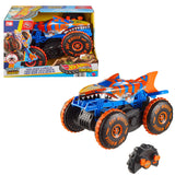 Hot Wheels Monster Trucks Tiger Shark Climber Battery-Powered RC Truck with Extendable Tail & 3 Play Modes