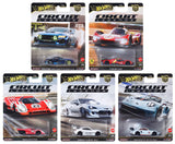 Hot Wheels Premium Car Culture 2025 Circuit Legends, Complete Set of 5