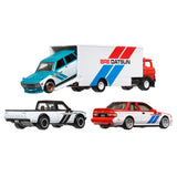 Hot Wheels Premium Collector Display Set – 3 Cars & 1 Team Transporter, 1:64 Scale