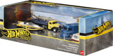 4-Piece Hot Wheels Premium Collector Display Set – 3 Die-Cast Cars & 1 Team Transporter
