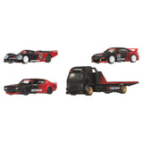 4-Vehicle Hot Wheels Premium Collector Display Set – 3 Cars & 1 Team Transporter, 1:64 Scale