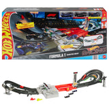3-Car Hot Wheels Formula 1 Grand Prix Circuit Track Set – 3-Lane Booster, Lap Counter & DRS Overtake