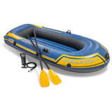 Intex Challenger 2 Inflatable Boat Set with Oars & High-Output Pump, 2-Person Raft