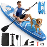 Naipo Inflatable Stand Up Paddle Board Set, 10' x 30" x 6" with SUP Accessories