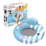 SoundFloat Inflatable Pool Float Lounger Tube with Bluetooth Waterproof Speaker