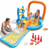 Inflatable Family Swimming Pool, Rectangular Above Ground Backyard Pool