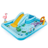 Intex Jungle Adventure Play Center Kiddie Pool with Slide, Sprayer & Games, 96" x 78" x 28"