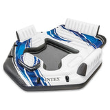 Intex Blue Tropic Inflatable Lake Island Float for 5 People with Cooler