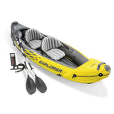 Intex Explorer K2 2-Person Inflatable Kayak Set with Aluminum Oars, Air Pump & Carry Bag