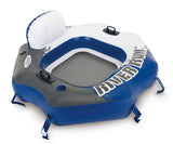 Intex River Run Connect Lounge Inflatable Water Tube with Backrest, Mesh Bottom & Connect System