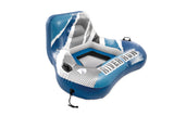 Intex River Run Wedge Inflatable Water Lounge with Backrest, Mesh Bottom & Connect 'n Float System
